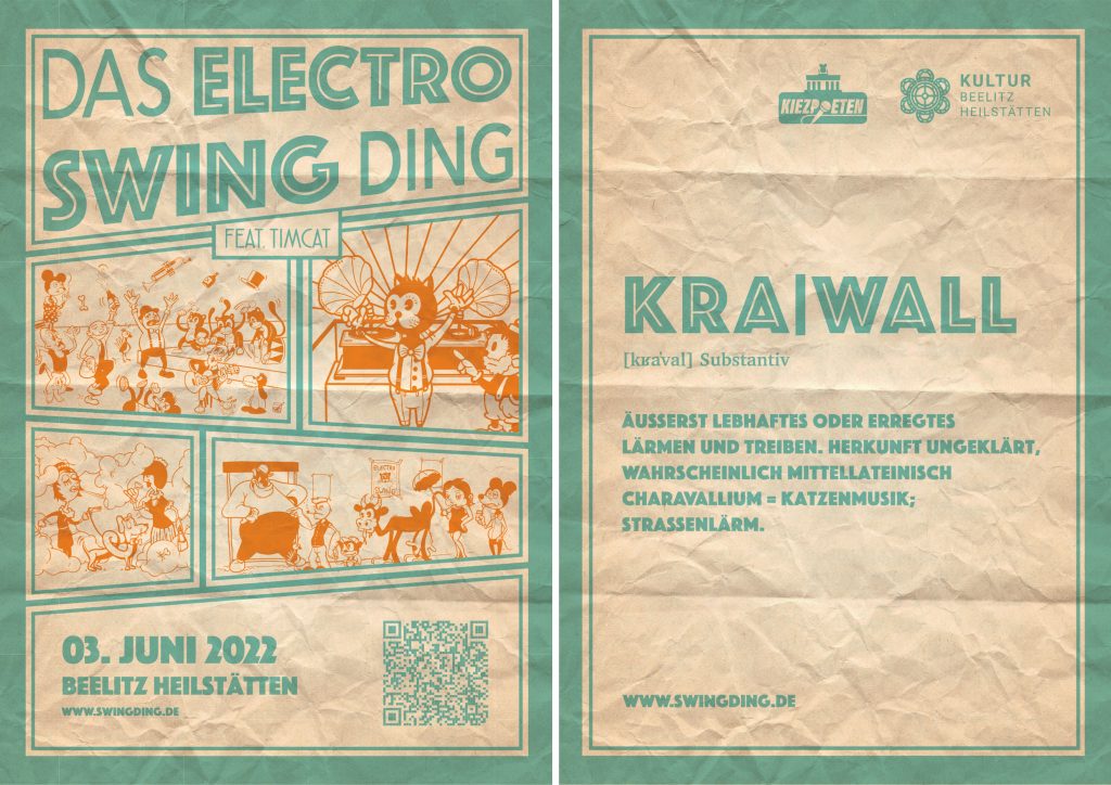Flyer for 'Das Electro Swing Ding' in Berlin.